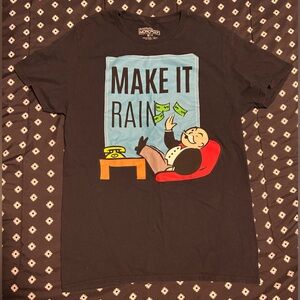 Black Monopoly Graphic T-Shirt for Men-size m/s